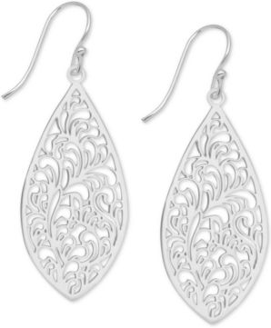 Filigree Drop Earrings in Fine Silver-Plate