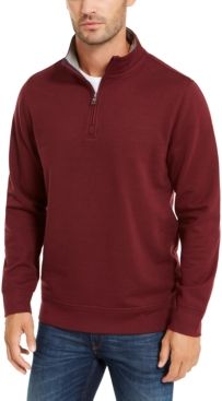 Stretch Quarter-Zip Fleece Sweatshirt, Created for Macy's