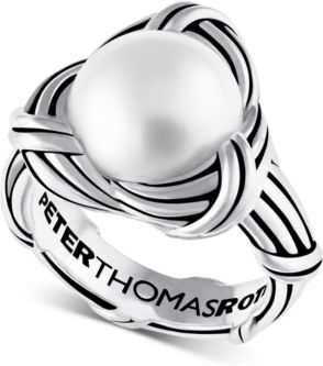 Freshwater Pearl (12mm) Knot Ring in Sterling Silver