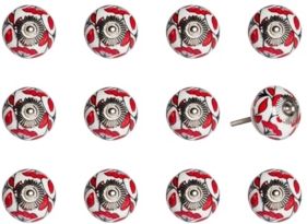 Handpainted Ceramic Knob Set of 12