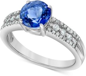 Tanzanite (1-1/2 ct. t.w.) & Diamond (1/3 ct. t.w.) Ring in 14k White Gold