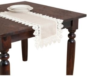 Lace Trimmed Table Linens, 16" x 72"