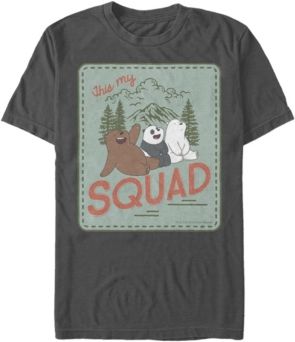 We Bare Bears This My Squad Patch Short Sleeve T- shirt