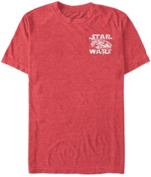 Star Wars Men's Millennium Falcon Left Chest Logo Short Sleeve T-Shirt