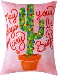 Christmas Cactus Decorative Pillow, 16" x 12"