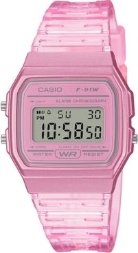 Unisex Digital Pink Jelly Strap Watch 35.2mm