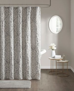 Odette Jacquard Shower Curtain, 72" W x 72" L Bedding