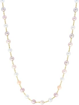 Effy Multicolor Cultured Freshwater Pearl (4mm) 36" Statement Necklace in 14k Gold