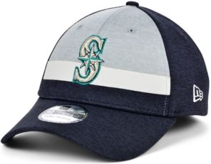 Seattle Mariners Striped Shadow Tech 39THIRTY Cap