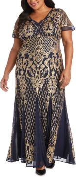 Plus Size Embellished Gown