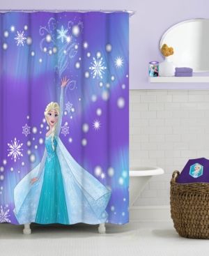 Frozen Elsa Snowflake Shower Curtain Bedding