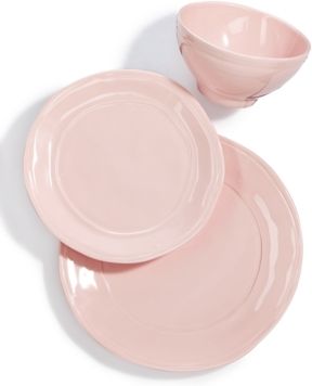Viva by Vietri Fresh Pink Collection 3-Piece Place Setting, Created for Macy's
