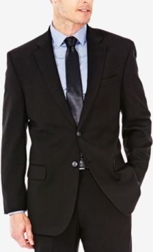 J.m. Haggar Men's Classic/Regular Fit Stretch Sharkskin Suit Jacket