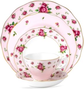 Old Country Roses Pink Vintage 5 Piece Place Setting