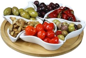 Elama Signature Modern 10.75" 7 Piece Lazy Susan Appetizer