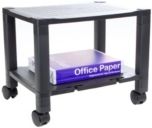 2 Shelf Mobile Printer Cart with Cord Management