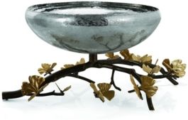 Butterfly Ginkgo Large Footed Centerpiece Bowl