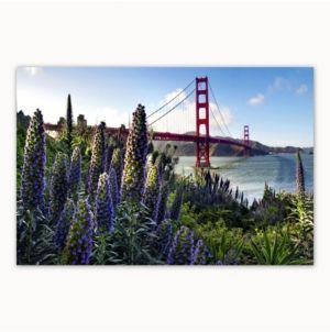 Golden Gate With Flowers Canvas Art, 36 x 54