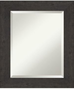 Rustic Plank Framed Bathroom Vanity Wall Mirror, 21.38" x 25.38"