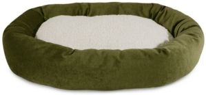 Villa Micro-Velvet Sherpa Bagel Dog Bed