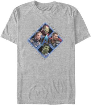 Avengers Endgame Hero Four Square, Short Sleeve T-shirt