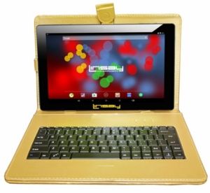 10.1" 1280x800 Ips Screen Quad Core 2GB Ram Tablet 32GB Android 10 with Golden Keyboard