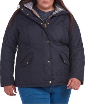 Plus Size Millfire Hooded Quilted Coat