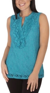 Plus Size Lace Sleeveless Top