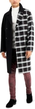 Inc Men's Half Plaid Topcoat, Created for Macy's