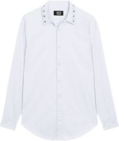 Spike Collar Button-Down Shirt