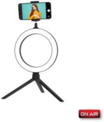 Onair HaloLight: 8" Portable Led Ring Light w/ Desktop Tripod Stand & Phone Holder