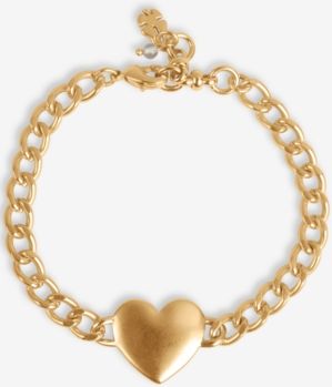 Gold-Tone Heart Link Bracelet