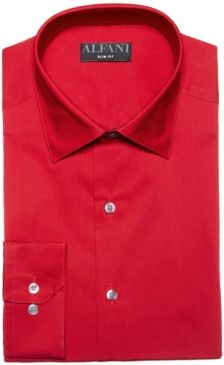 AlfaTech by Alfani Men's Solid Classic/Regular Fit Dress Shirt, Created for Macy's