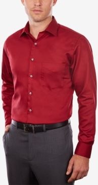 Classic/Regular Fit Stretch Wrinkle Free Sateen Dress Shirt