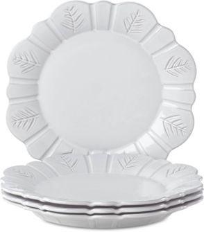 Alpine Carved Dinner Plates, Set of 4