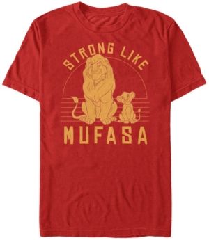 Disney Men's The Lion King Be Strong Like Mufasa Short Sleeve T-Shirt