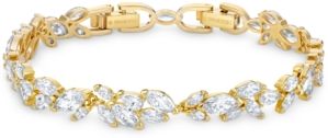 Gold-Tone Crystal Flex Bracelet