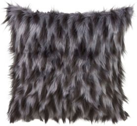 Faux Fur Design Throw Pillow, 18" x 18"