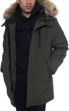 Faux Fur Trimmed Three-Quarter Snorkel Coat