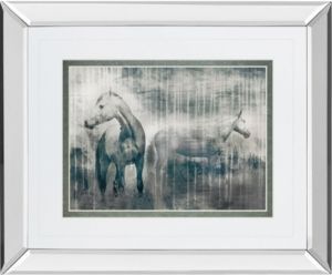 Gray Serenade by Edward Selkirk Mirror Framed Print Wall Art, 34" x 40"