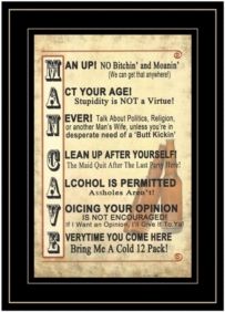 Man Up by Millwork Engineering, Ready to hang Framed Print, Black Frame, 11" x 15"