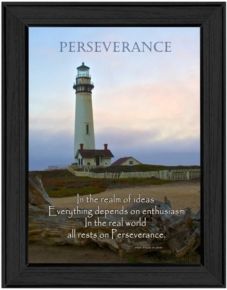 Perseverance By Trendy Decor4U, Printed Wall Art, Ready to hang, Black Frame, 10" x 14"