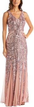 Petite Size Sleeveless Sequin Gown