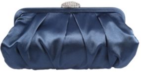 Concord Pleated Frame Clutch With Pave Clasp