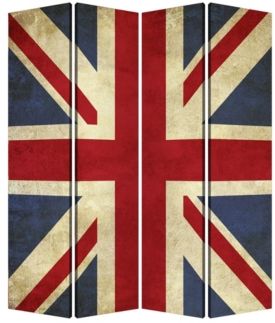Double sided with different Design 4 Panel 7' x 7' Union Jack Screen