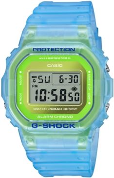 Digital Frosted Blue Resin Strap Watch 42.8mm