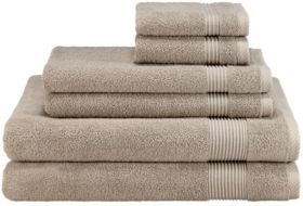 Solid 6 Piece Towel Sets Bedding