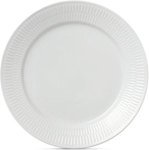 White Fluted Dinner Plate