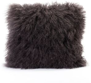 Lamb Fur Pillow Gray