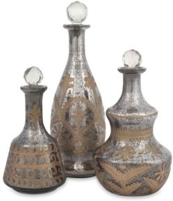 Acadia Glass Decanters - Set of 3